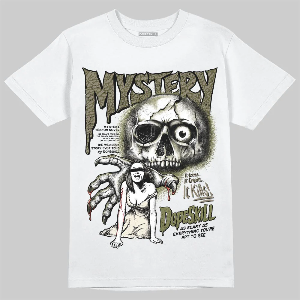 Medium Olive 3s DopeSkill T-Shirt Mystery Ghostly Grasp Graphic - Image 2