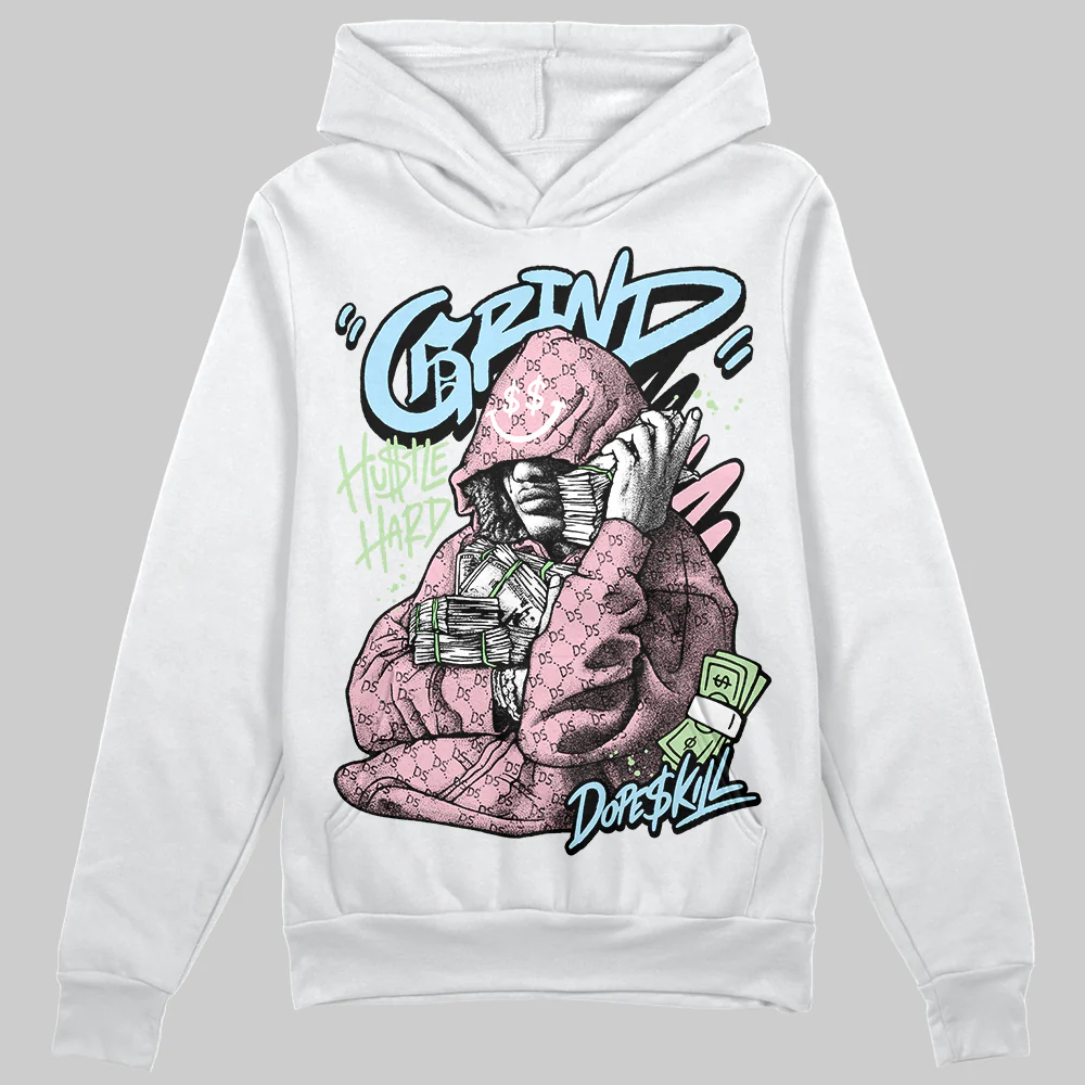 Medium Soft Pink 4s DopeSkill Hoodie Sweatshirt Grind Pray Graphic - Image 2