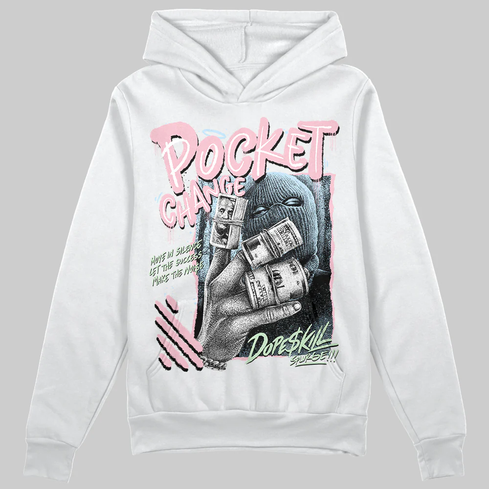 Medium Soft Pink 4s DopeSkill Hoodie Sweatshirt Pocket Change Graphic - Image 2