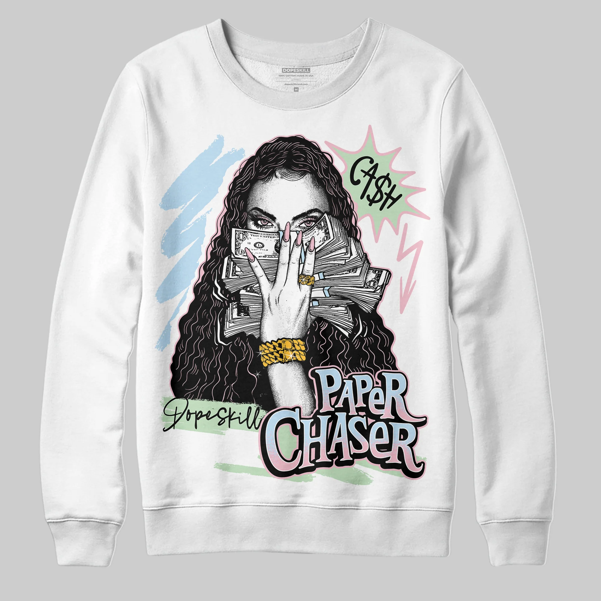 Medium Soft Pink 4s DopeSkill Sweatshirt NPC Graphic - Image 2