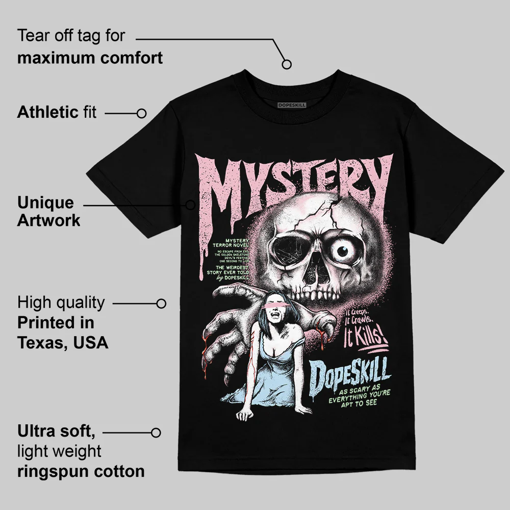 Medium Soft Pink 4s DopeSkill T-Shirt Mystery Ghostly Grasp Graphic - Image 3