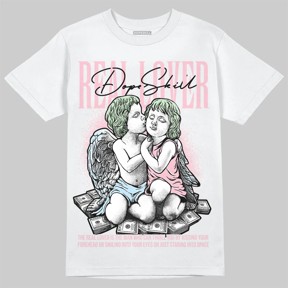 Medium Soft Pink 4s DopeSkill T-Shirt Real Lover Graphic - Image 2