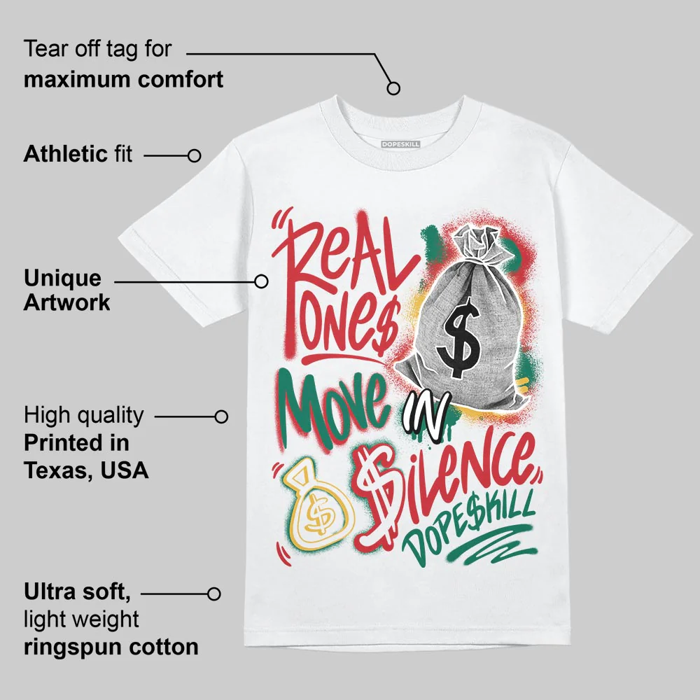 Mexico 'El Vuelo' 3s DopeSkill T-Shirt Real Ones Move In Silence Graphic - Image 3