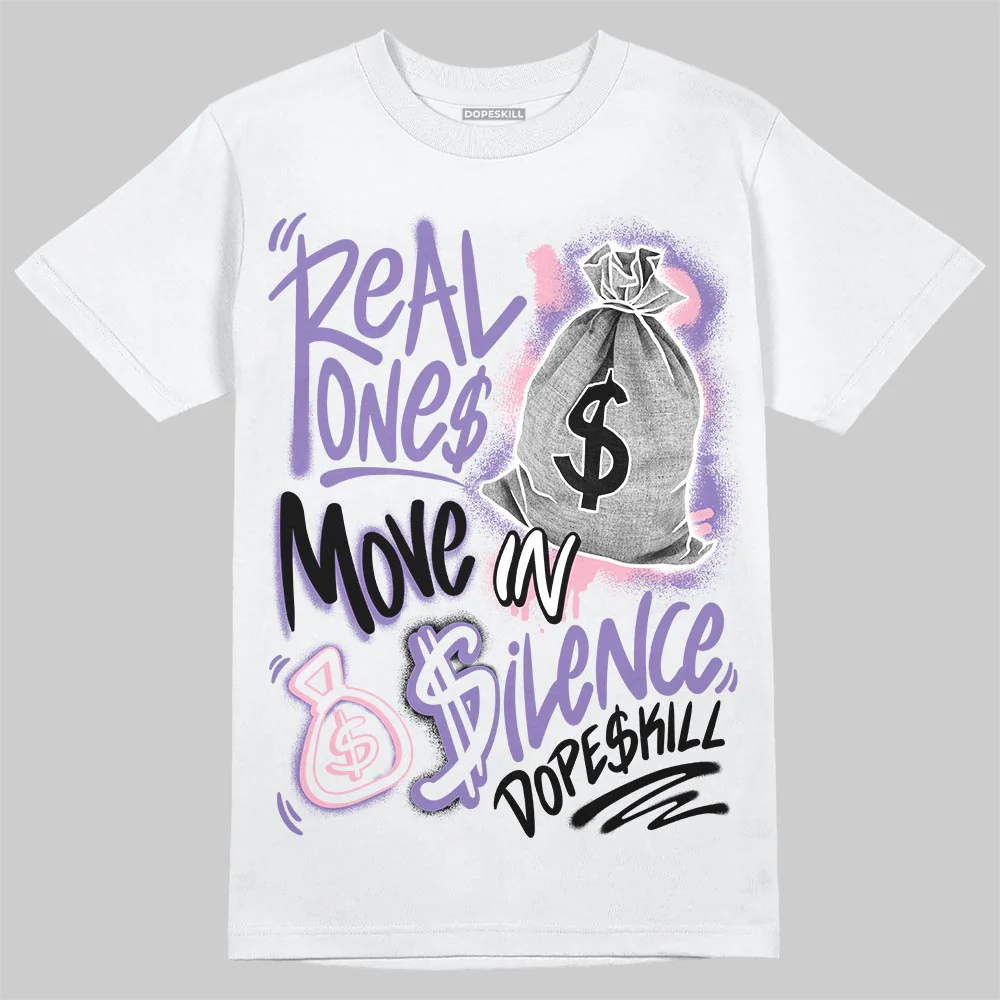 Mojave 11s DopeSkill T-Shirt Real Ones Move In Silence Graphic - Image 2