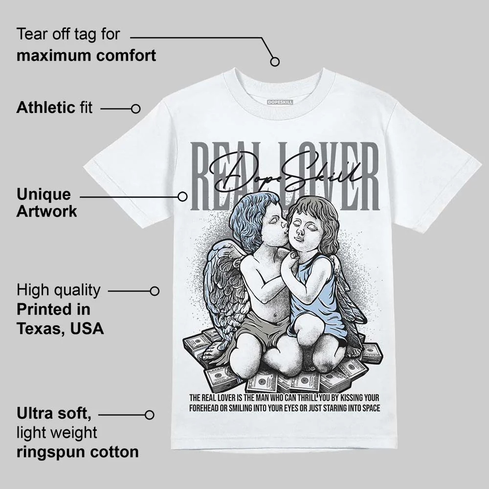 NB 2000 “Silver/Blue” DopeSkill T-Shirt Real Lover Graphic - Image 3