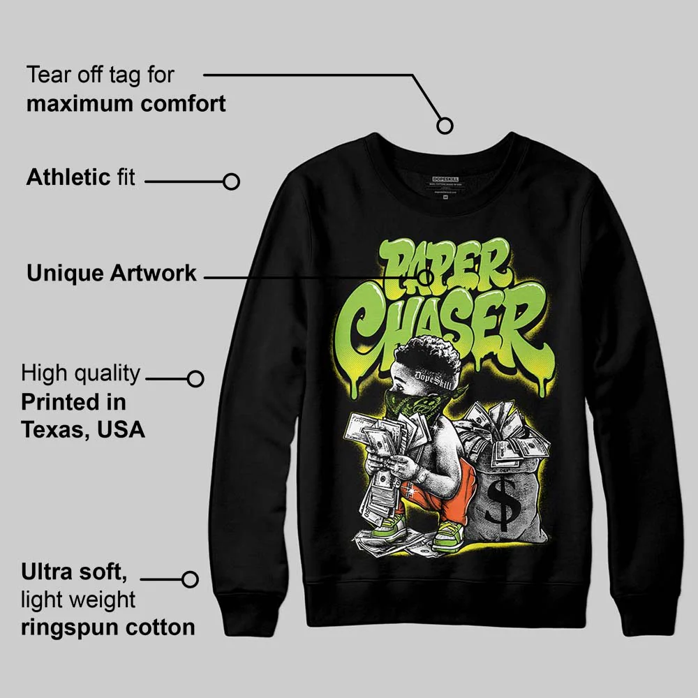 Neon Green 'Paper Chaser Boy' DopeSkill Graphic Sweatshirt - Image 3