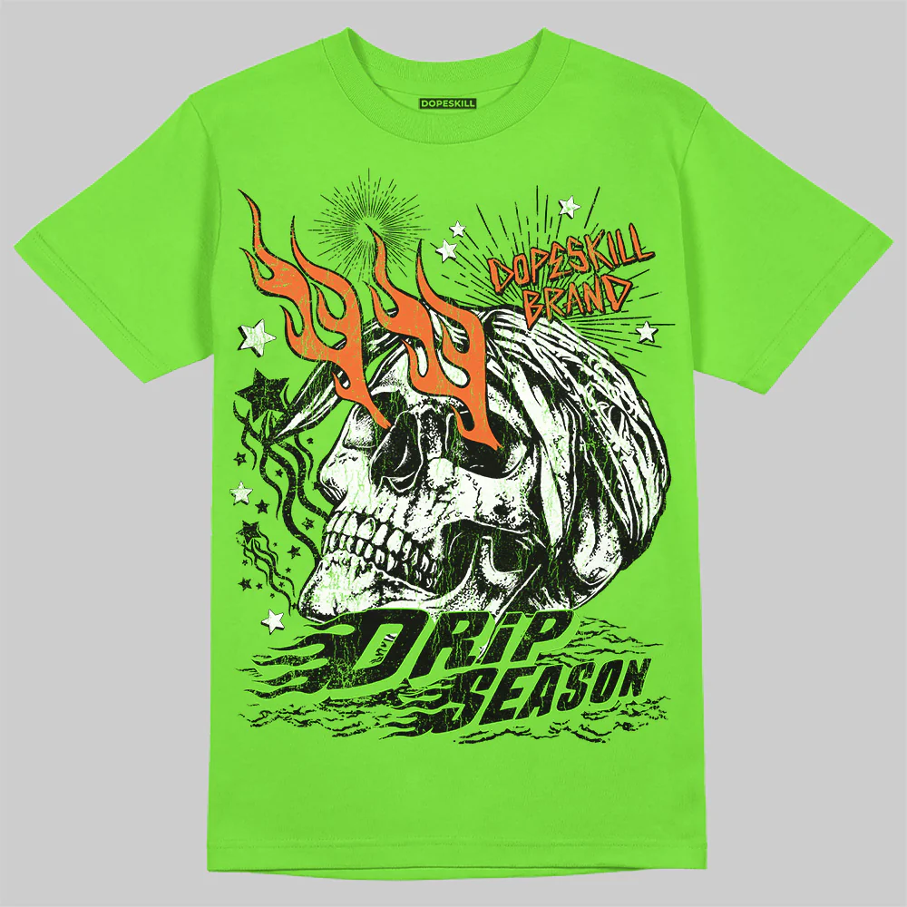 Neon Green Collection DopeSkill T-Shirt Drip Season Graphic - Image 3