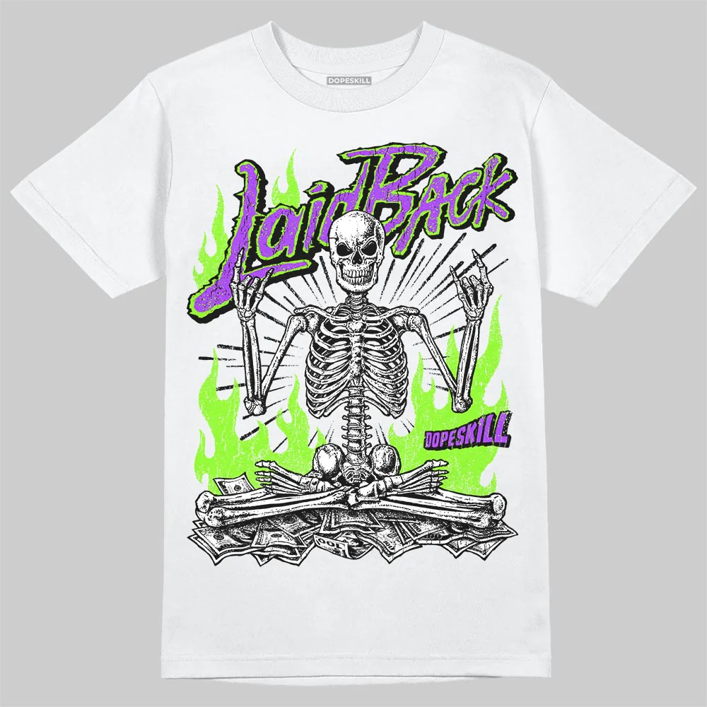 Neon Green 'Laid Back' DopeSkill Graphic T-Shirt - Image 2