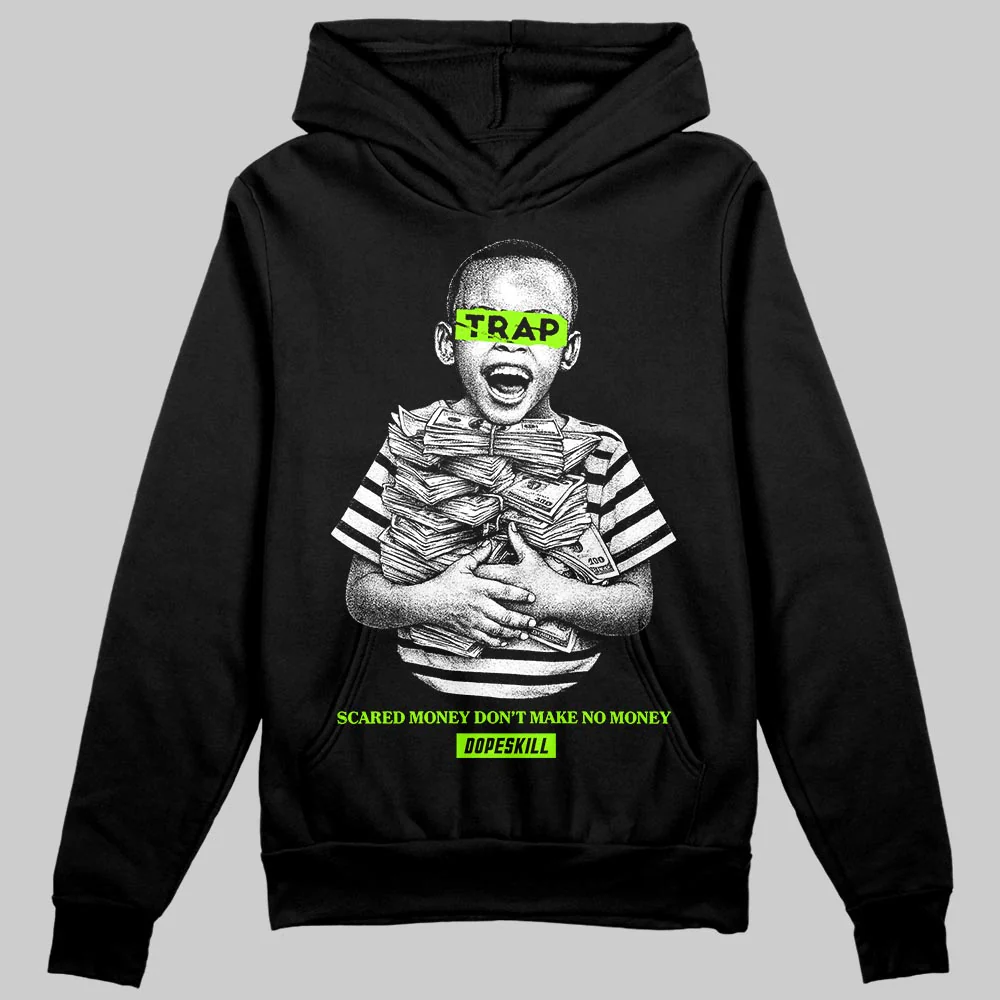 Neon Green 'Scared Money Don't Make No Money' DopeSkill Graphic Hoodie