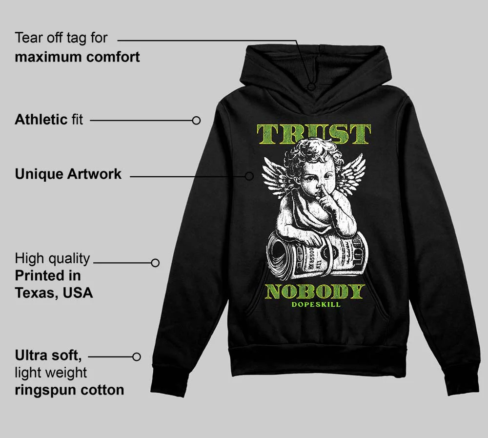 Neon Green 'Trust Nobody' DopeSkill Graphic Hoodie - Image 3