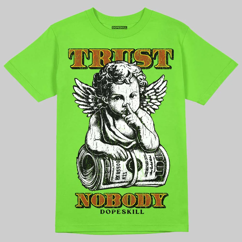 Neon Green 'Trust Nobody' DopeSkill Graphic T-Shirt - Image 3