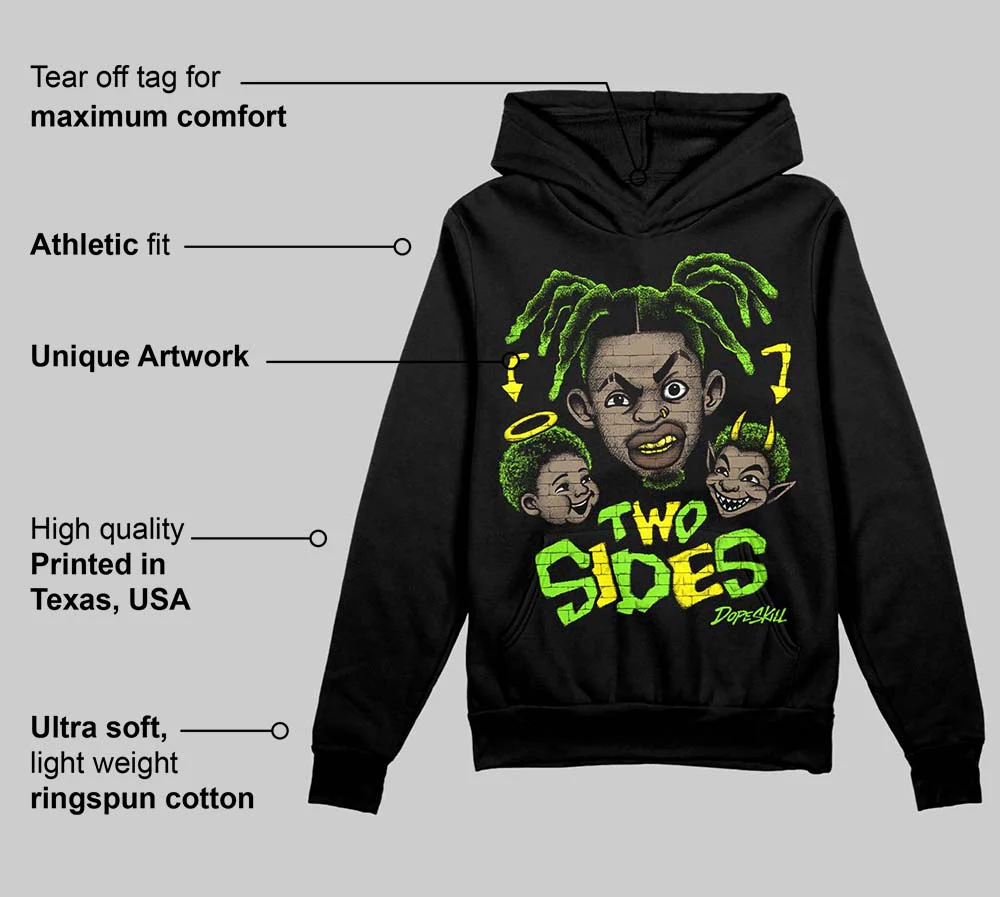 Neon Green 'Two Sides' DopeSkill Graphic Hoodie - Image 3
