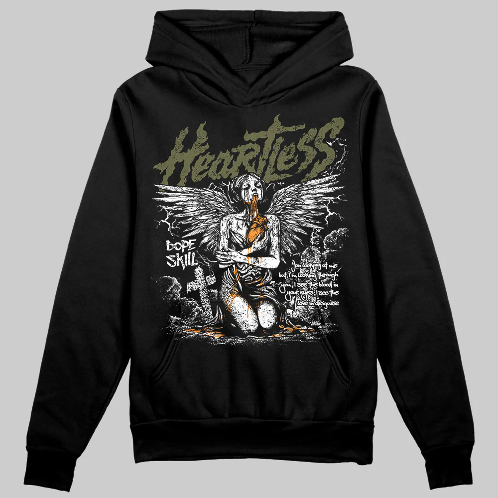Olive 5s DopeSkill Hoodie Sweatshirt Heartless Graphic - Image 2