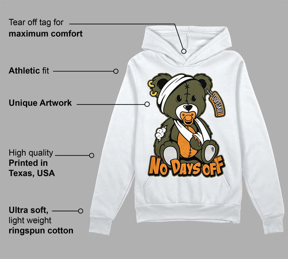 Olive 5s DopeSkill Hoodie Sweatshirt Hurt Bear Graphic - Image 3