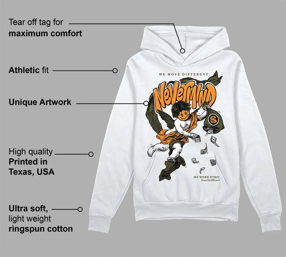 Olive 5s DopeSkill Hoodie Sweatshirt Nevermind Graphic - Image 3