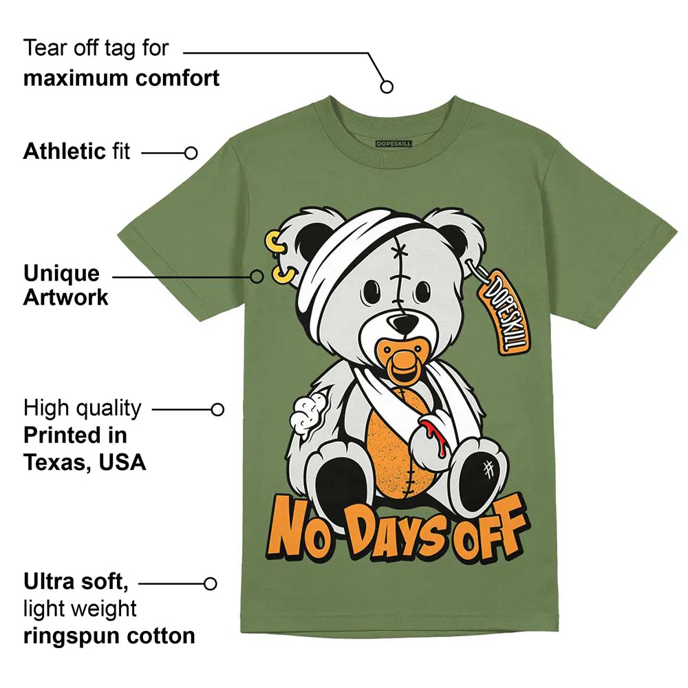Olive 5s DopeSkill Olive T-shirt Hurt Bear Graphic - Image 2
