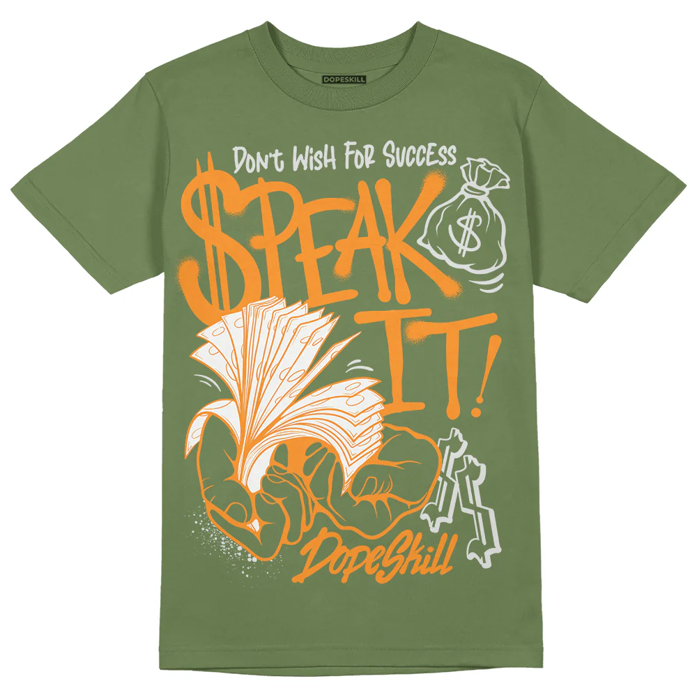 Olive 5s DopeSkill Olive T-shirt Speak It Graphic
