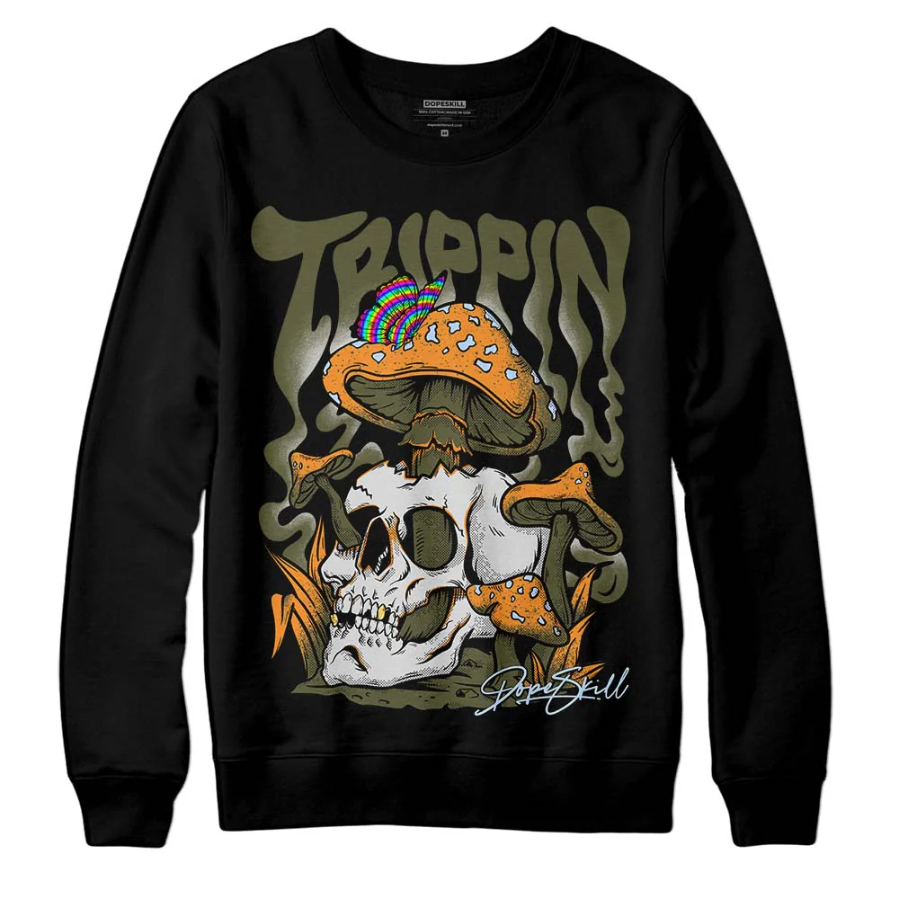 Olive 5s DopeSkill Sweatshirt Trippin Graphic - Image 2