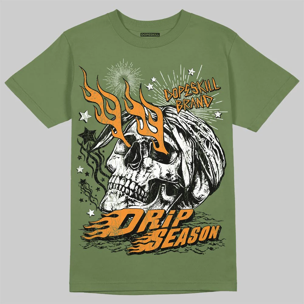 Olive 5s DopeSkill T-Shirt Drip Season Graphic - Image 3