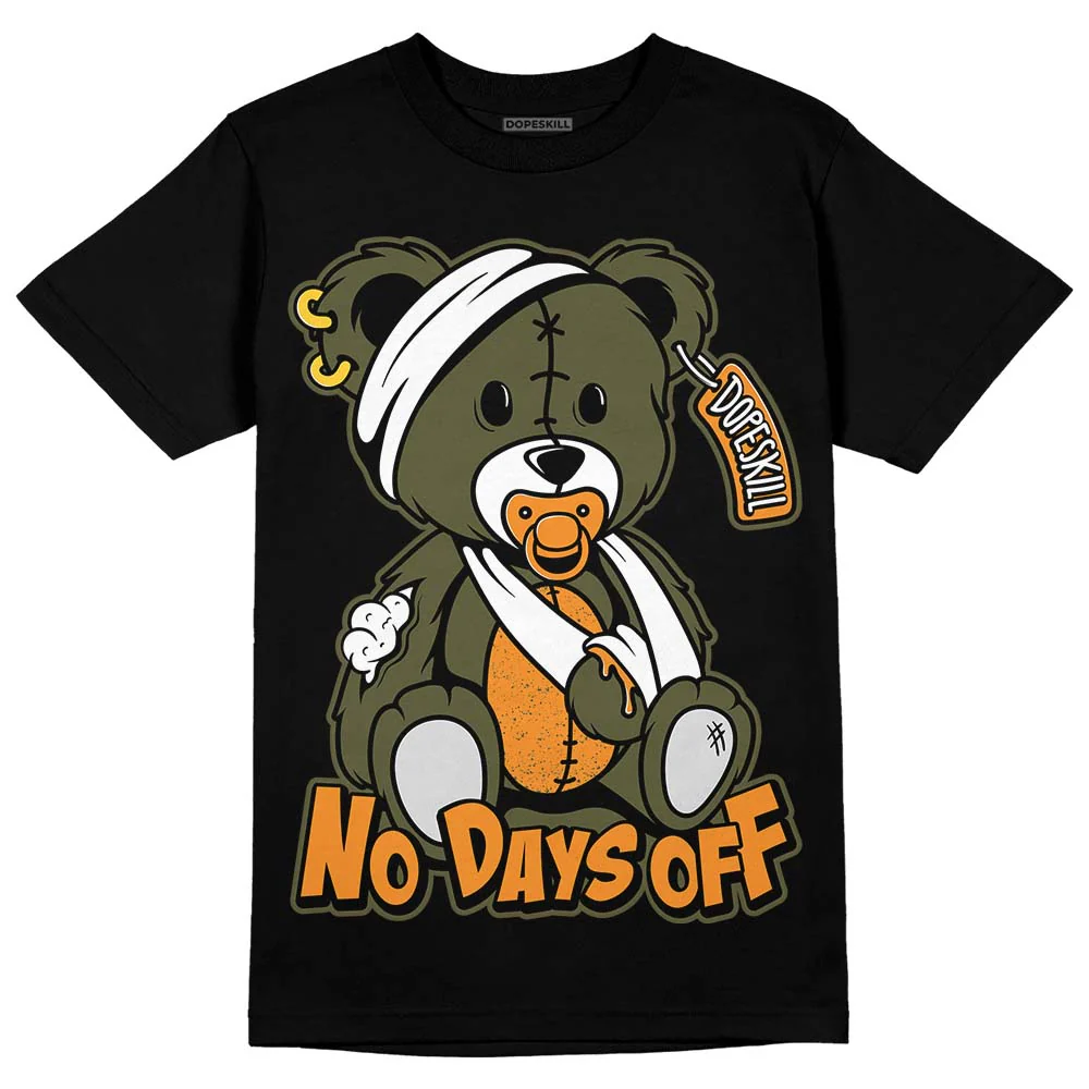 Olive 5s DopeSkill T-Shirt Hurt Bear Graphic - Image 2