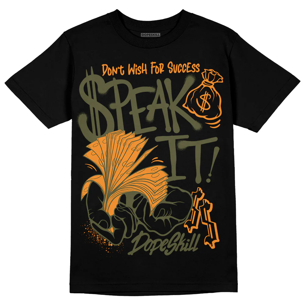 Olive 5s DopeSkill T-Shirt Speak It Graphic - Image 2