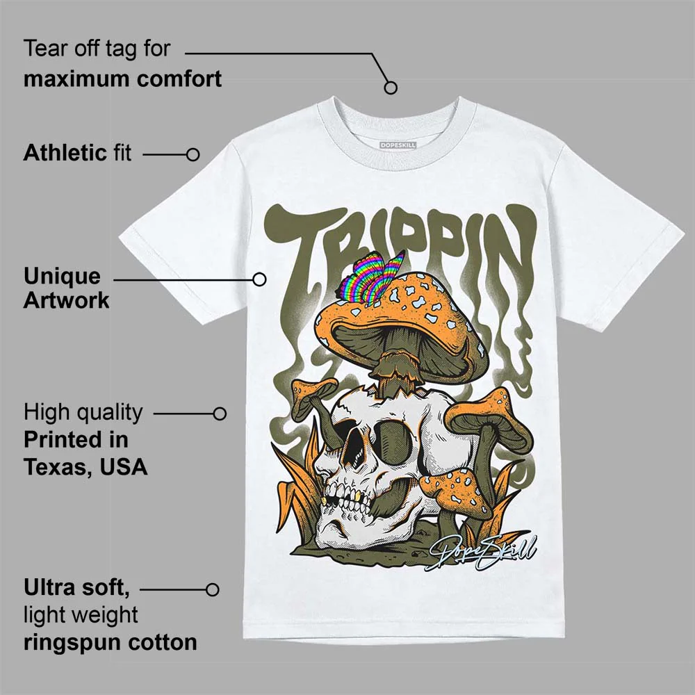 Olive 5s DopeSkill T-Shirt Trippin Graphic - Image 3