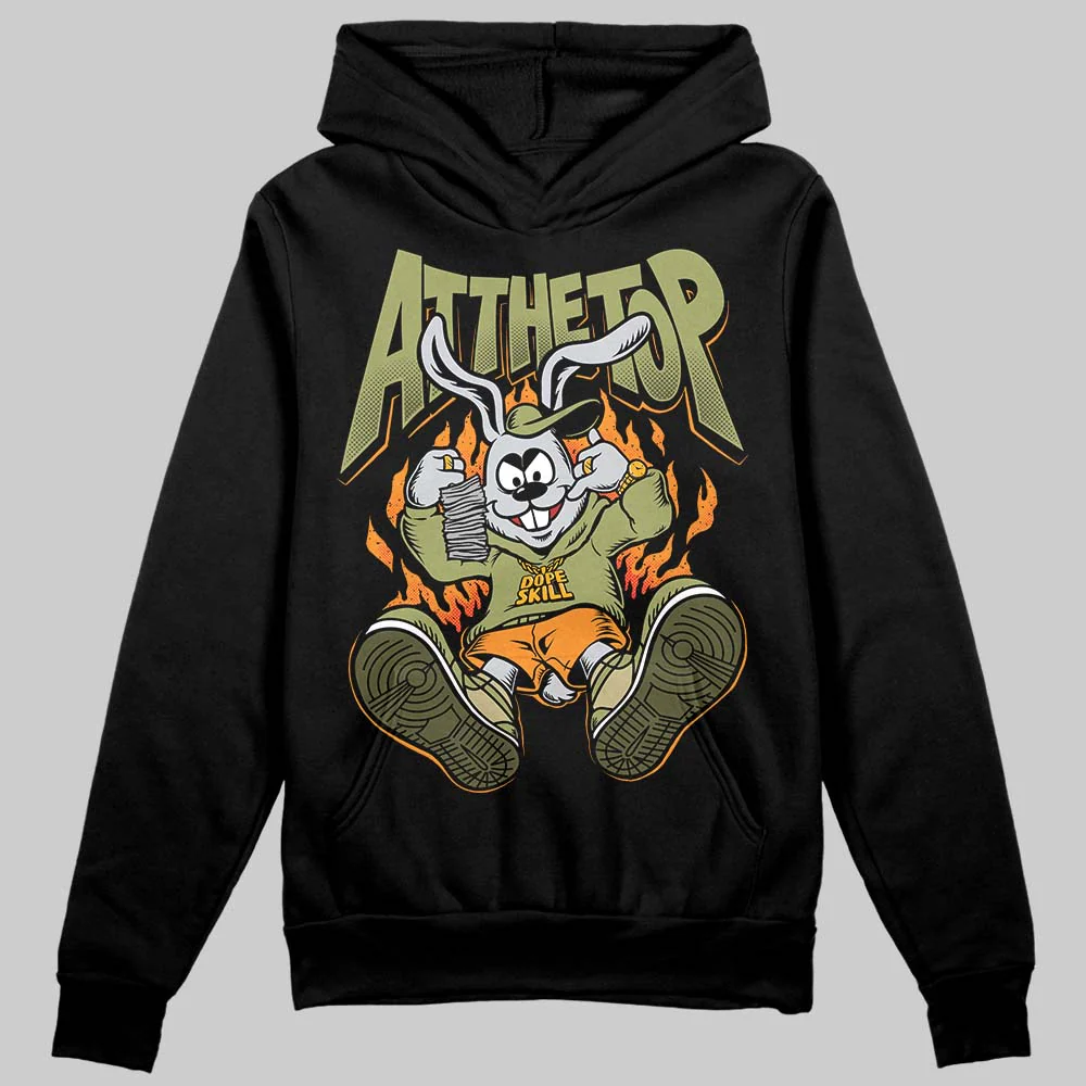 Olive Collection DopeSkill Hoodie Sweatshirt At The Top Graphic - Image 2