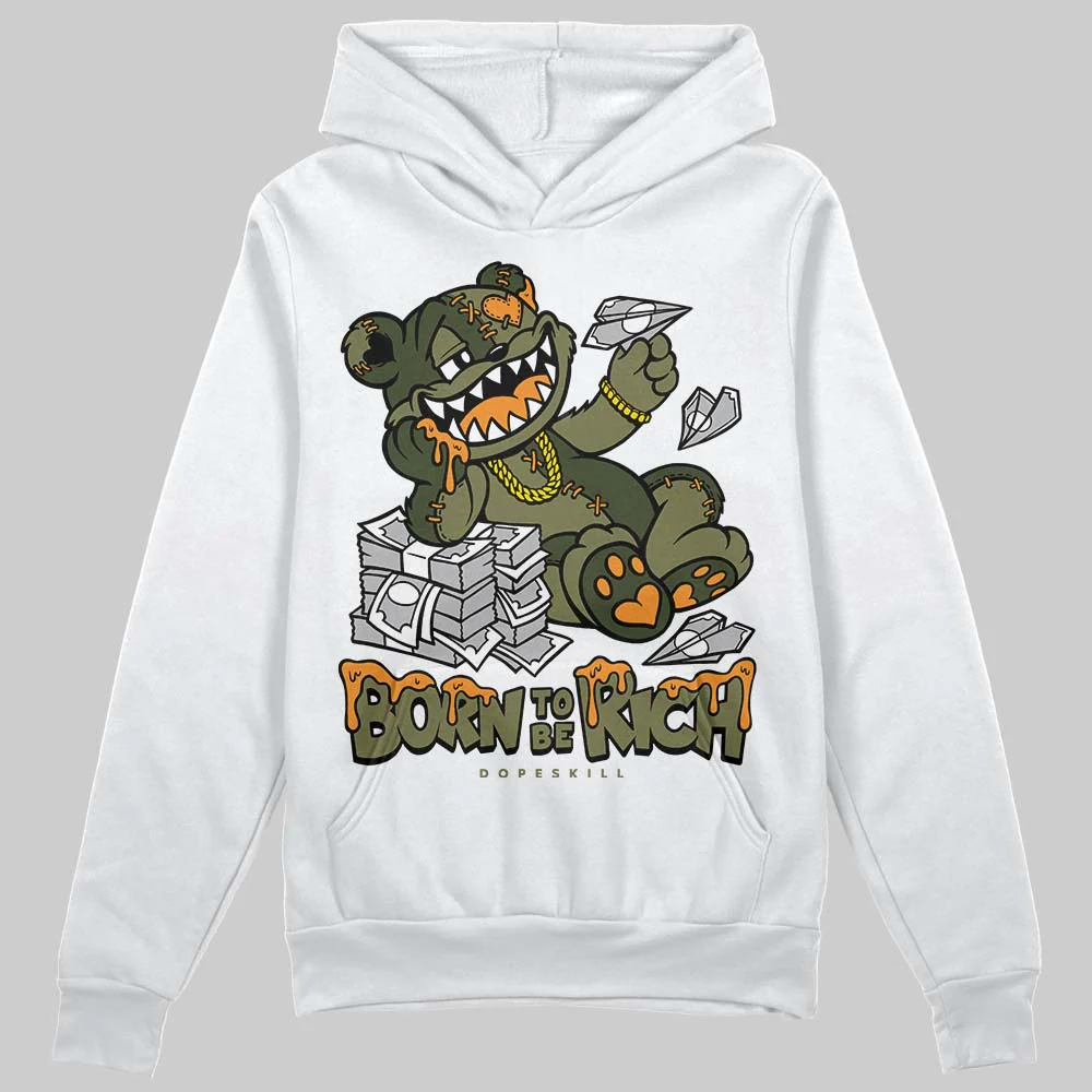 Olive Collection DopeSkill Hoodie Sweatshirt Born To Be Rich Graphic