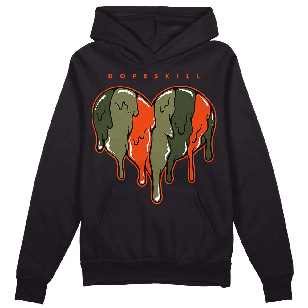 Olive Collection DopeSkill Hoodie Sweatshirt Slime Drip Heart Graphic - Image 2