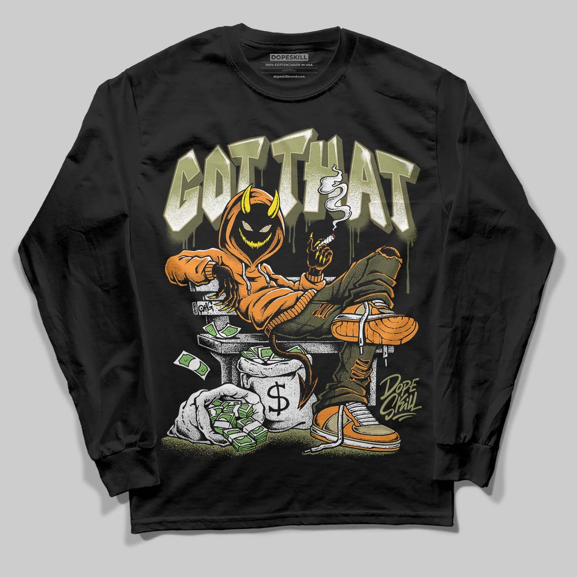 Olive Collection DopeSkill Long Sleeve T-Shirt Got That Graphic - Image 2