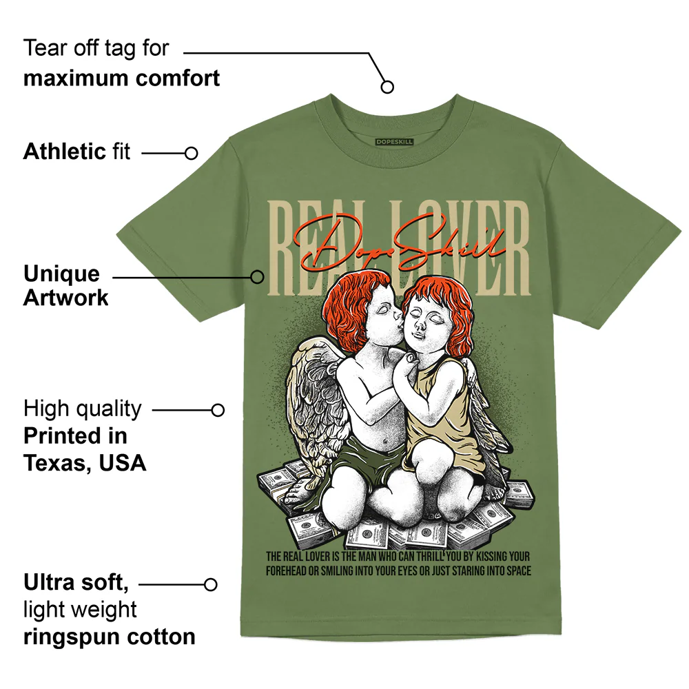 Olive Collection DopeSkill Olive T-shirt Real Lover Graphic - Image 2