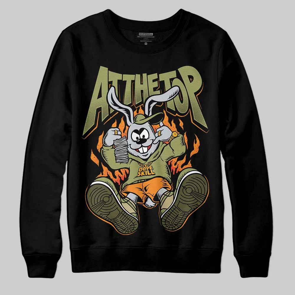 Olive Collection DopeSkill Sweatshirt At The Top Graphic - Image 2