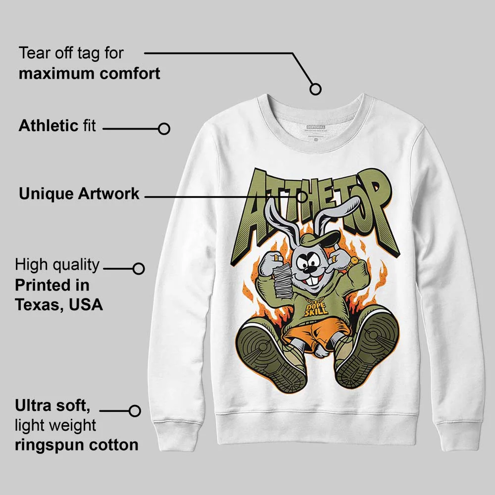 Olive Collection DopeSkill Sweatshirt At The Top Graphic - Image 3