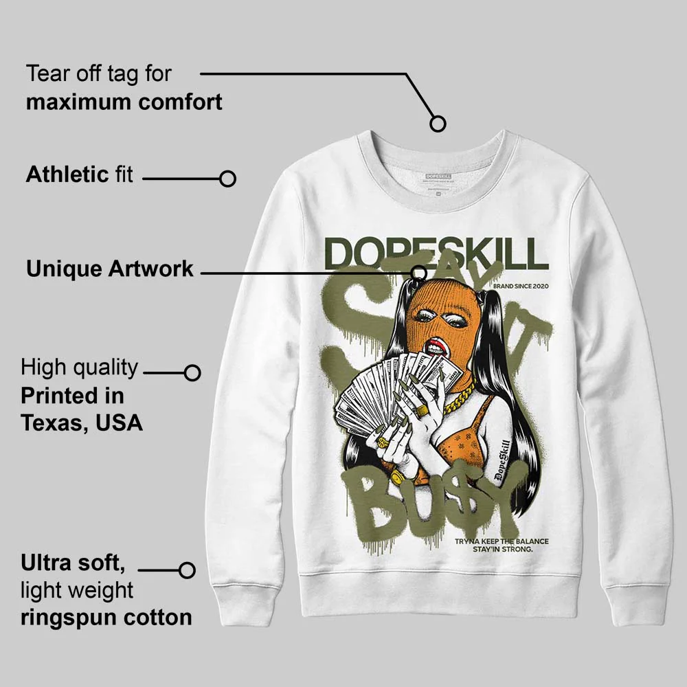 Olive Collection DopeSkill Sweatshirt Stay It Busy Graphic - Image 3