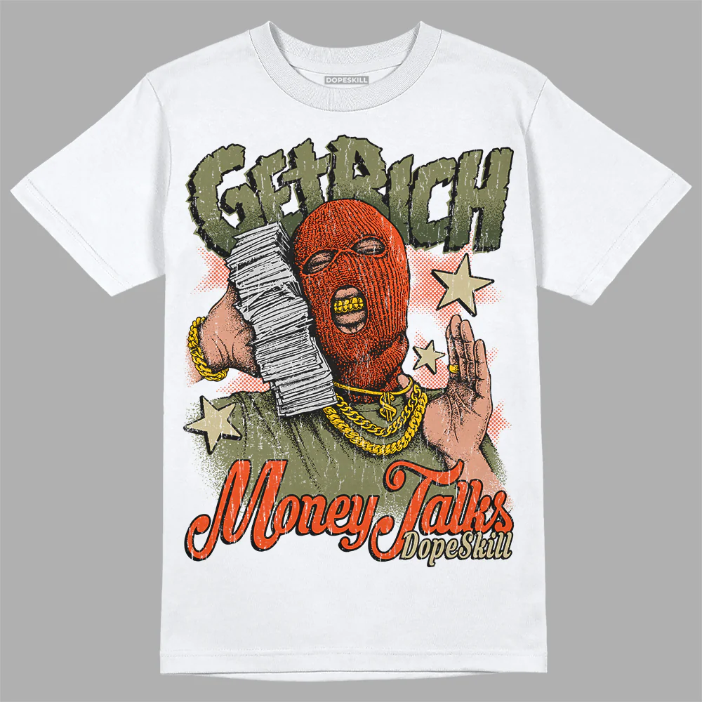 Olive Collection DopeSkill T-Shirt Get Rich Graphic