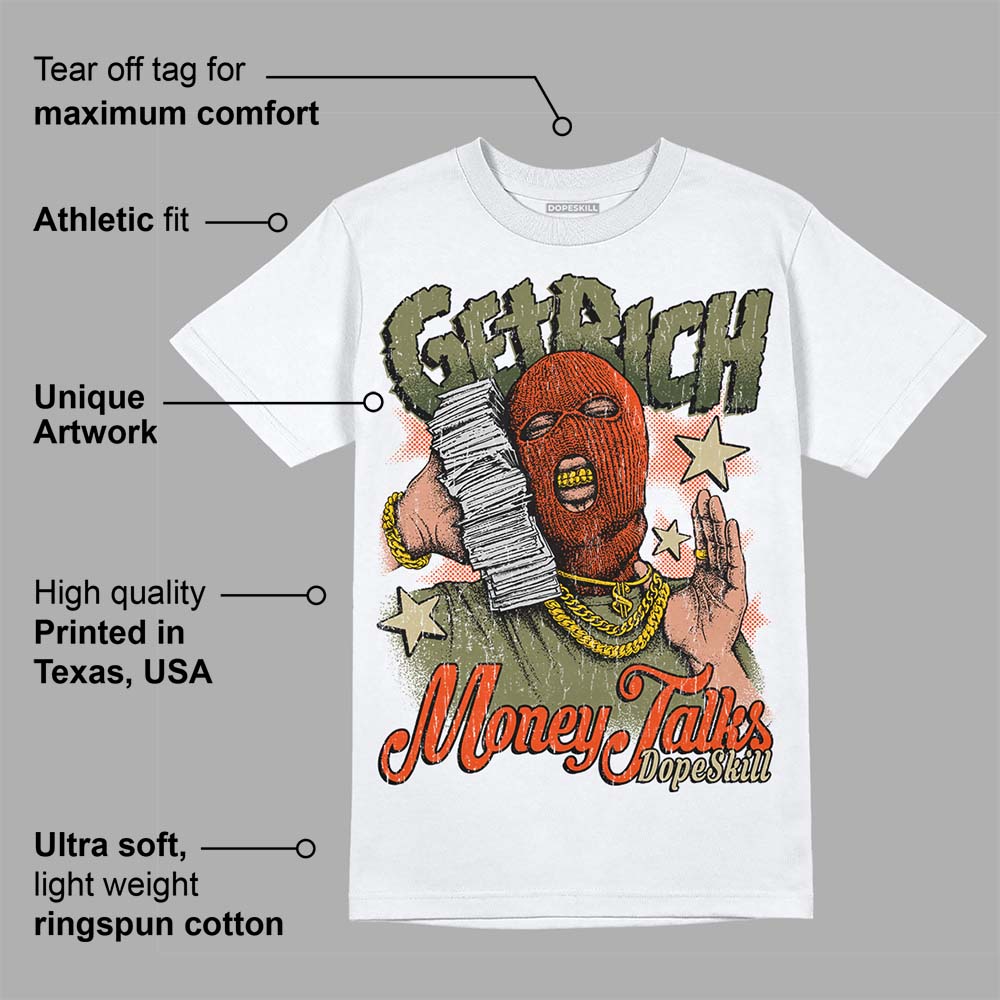 Olive Collection DopeSkill T-Shirt Get Rich Graphic - Image 3