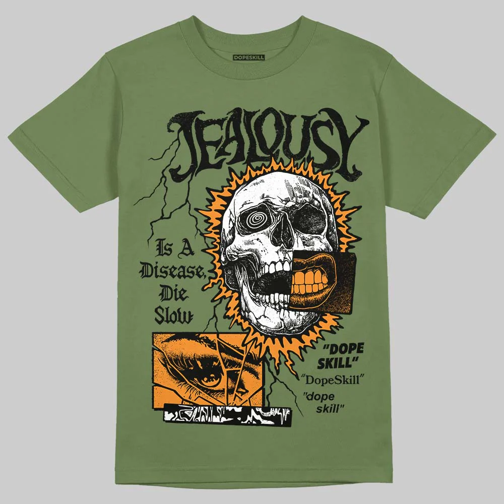 Olive 'Jealousy' DopeSkill Graphic T-Shirt - Image 3