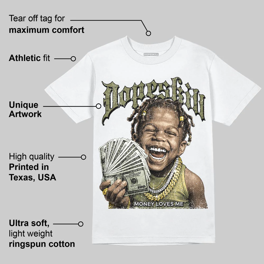 Olive 'Money Loves Me' DopeSkill Graphic T-Shirt - Image 4
