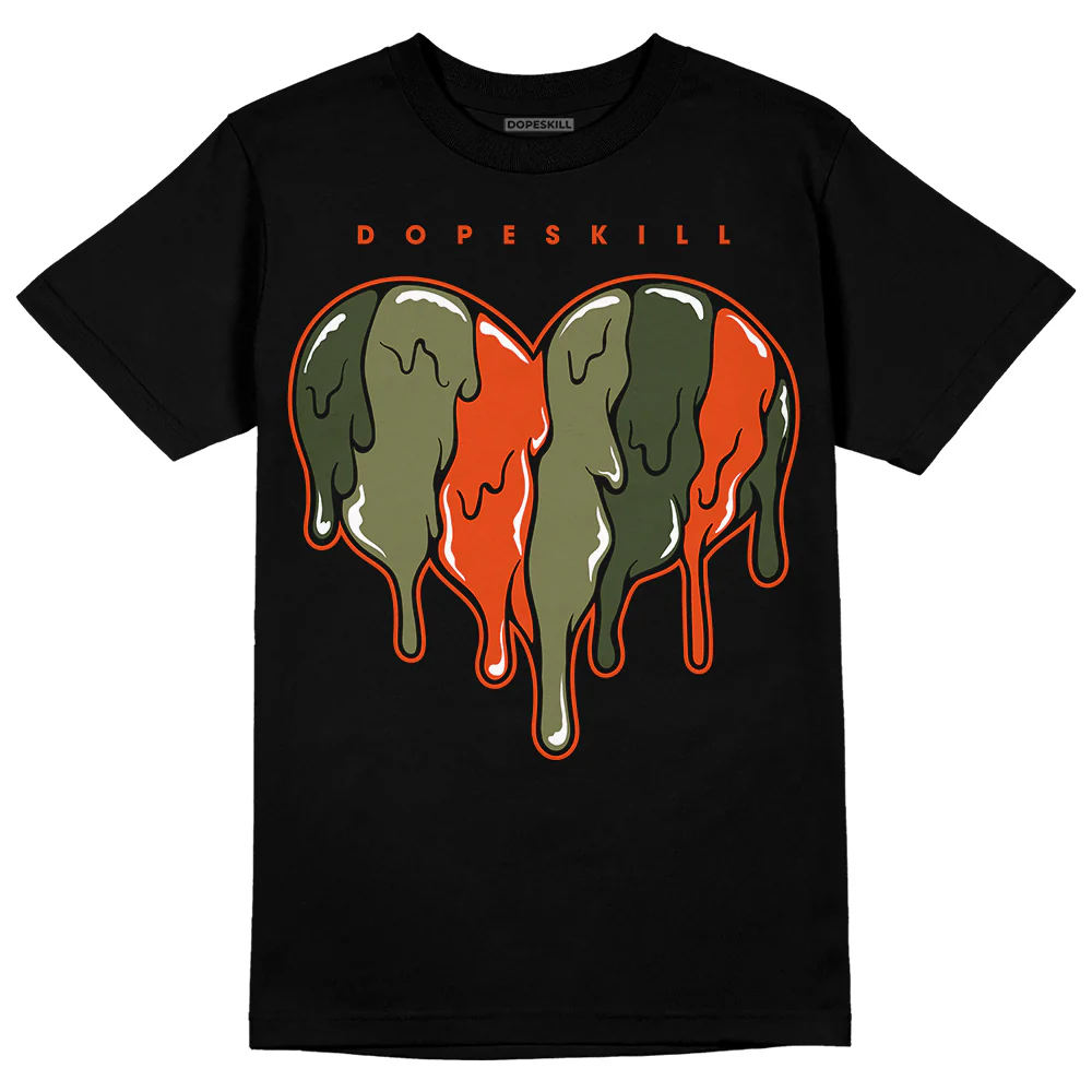 Olive Collection DopeSkill T-Shirt Slime Drip Heart Graphic - Image 2