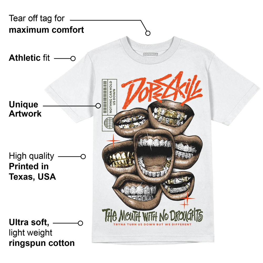 Olive Collection DopeSkill T-Shirt The Mouth With No Droughts Graphic - Image 3