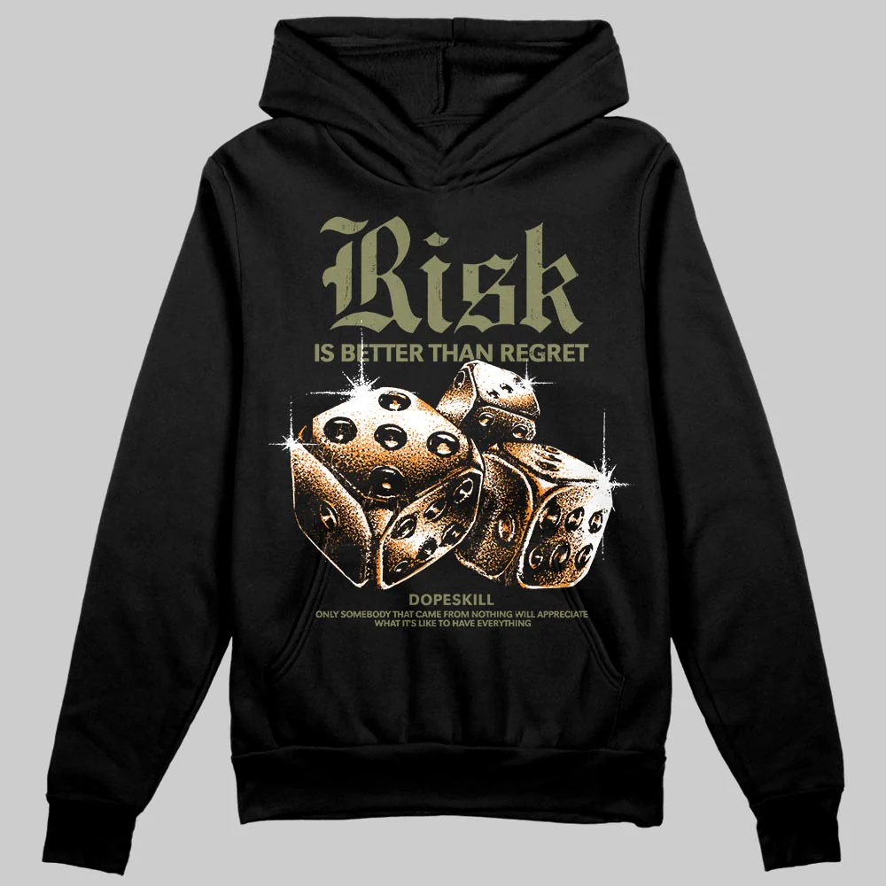 Olive 'Risk Is Better Than Regret' DopeSkill Graphic Hoodie - Image 2