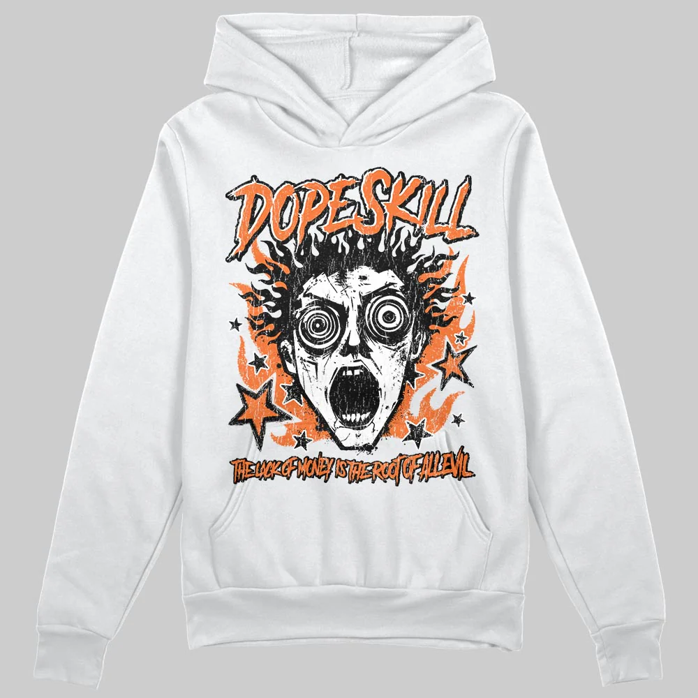 Orange Black White DopeSkill Hoodie Sweatshirt Root of Evil Graphic