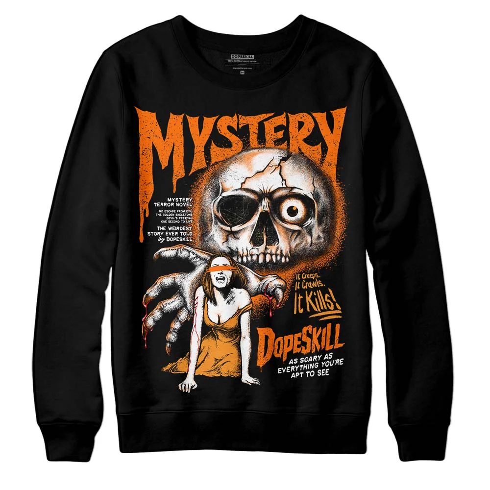 Orange Black White DopeSkill Sweatshirt Mystery Ghostly Grasp Graphic - Image 2