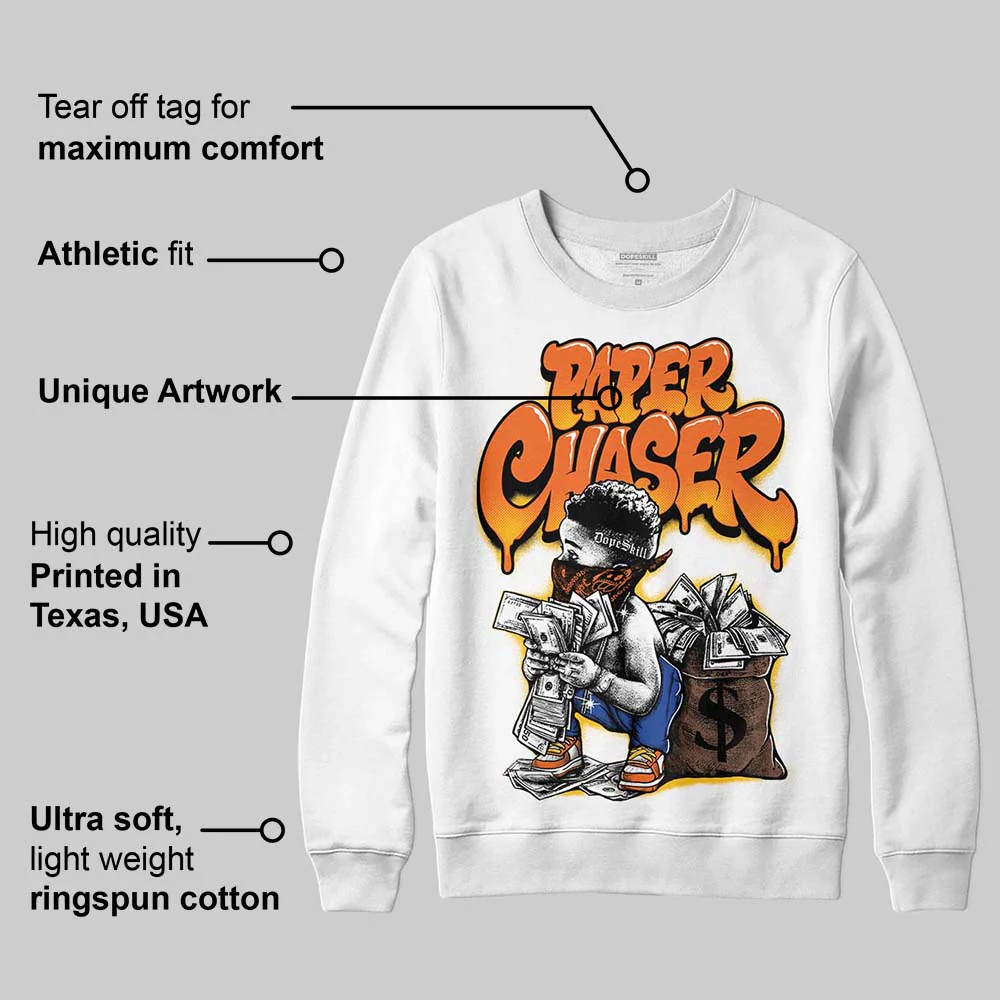 Orange 'Paper Chaser Boy' DopeSkill Graphic Sweatshirt - Image 3