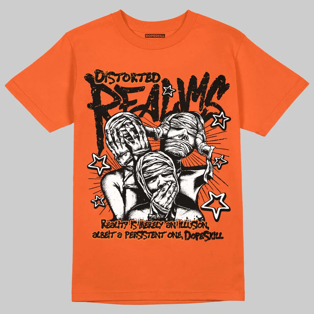 Orange Black White DopeSkill T-Shirt Distorted Realms Graphic - Image 3