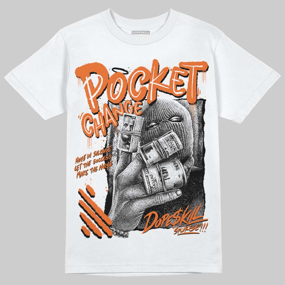 Orange Black White DopeSkill T-Shirt Pocket Change Graphic