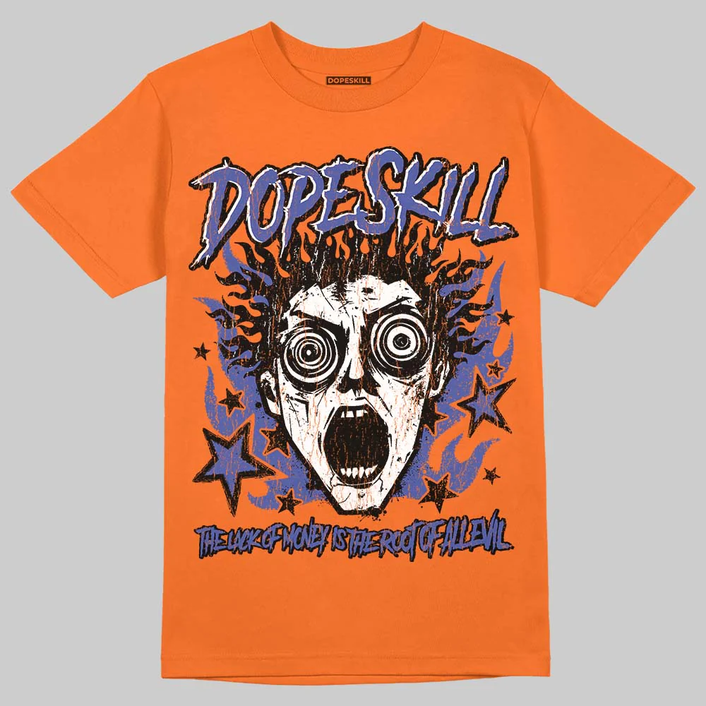 Orange Black White DopeSkill T-Shirt Root of Evil Graphic - Image 3