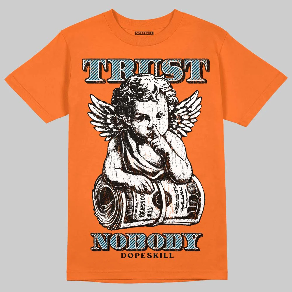 Orange 'Trust Nobody' DopeSkill Graphic T-Shirt - Image 3