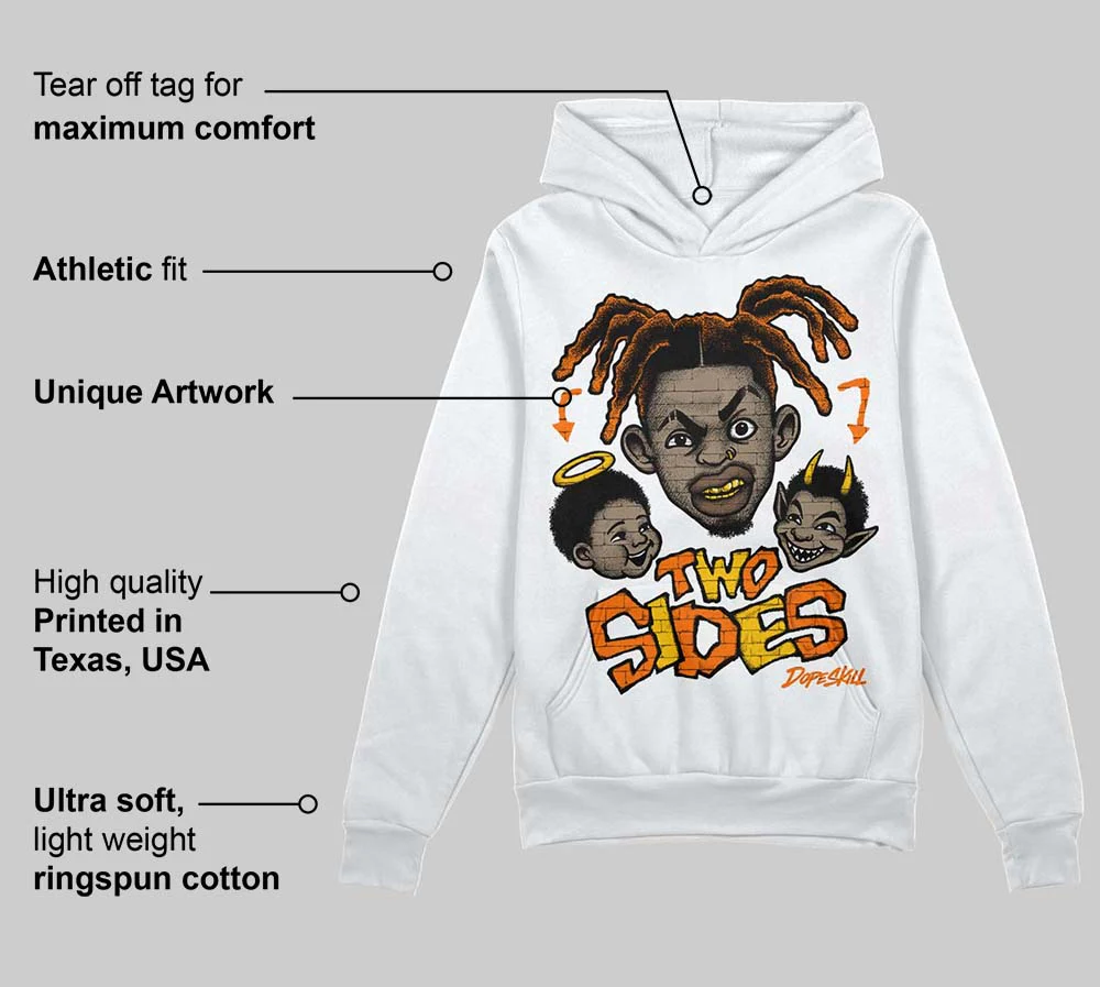 Orange 'Two Sides' DopeSkill Graphic Hoodie - Image 3