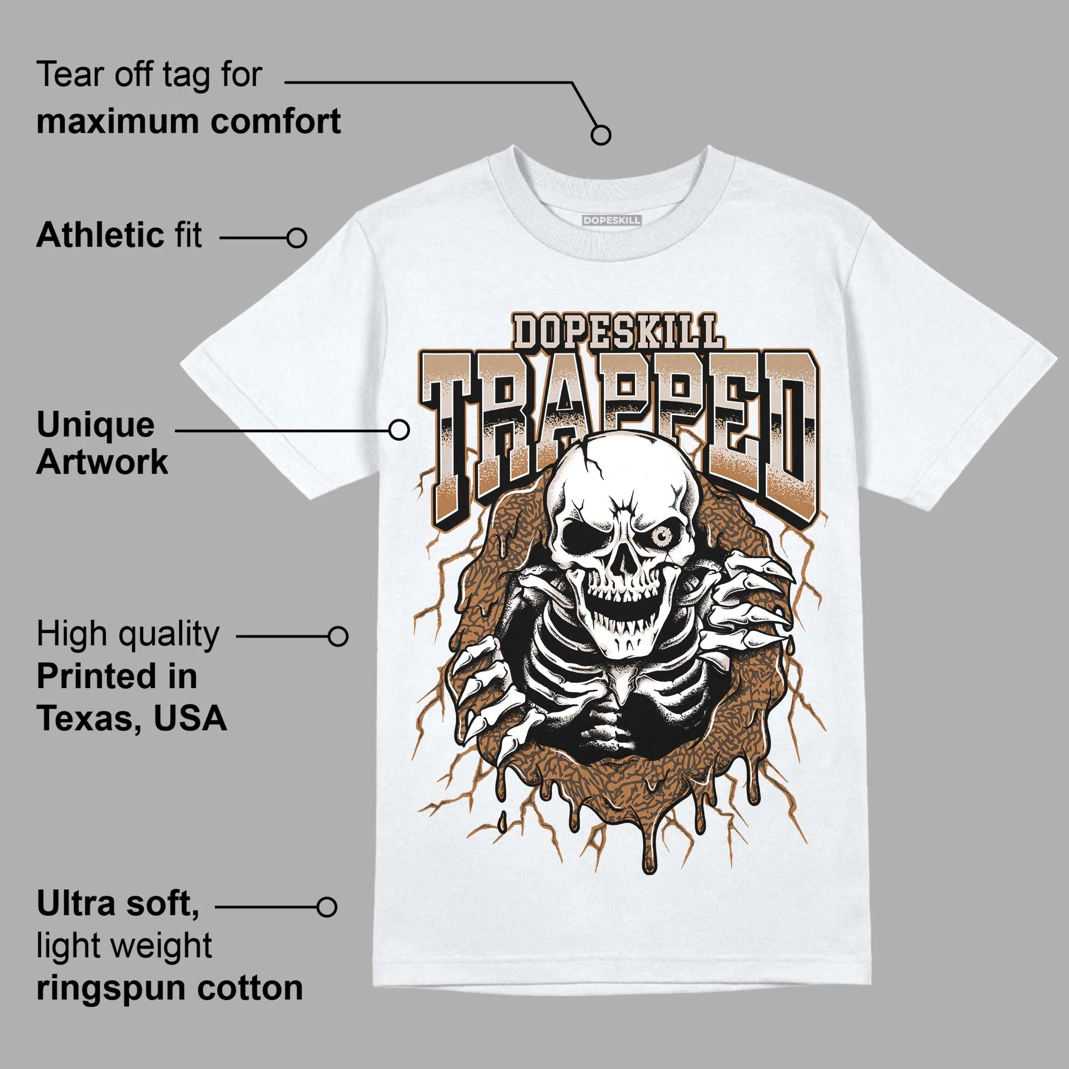 Palomino 3s DopeSkill T-Shirt Trapped Halloween Graphic - Image 3